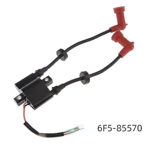Tändspole för Yamaha utombordare, ersättningständspole för Yamaha F9.9 13.5 15 20 25hk 40hk (2 eller 4 takt) motorer 6f5-85