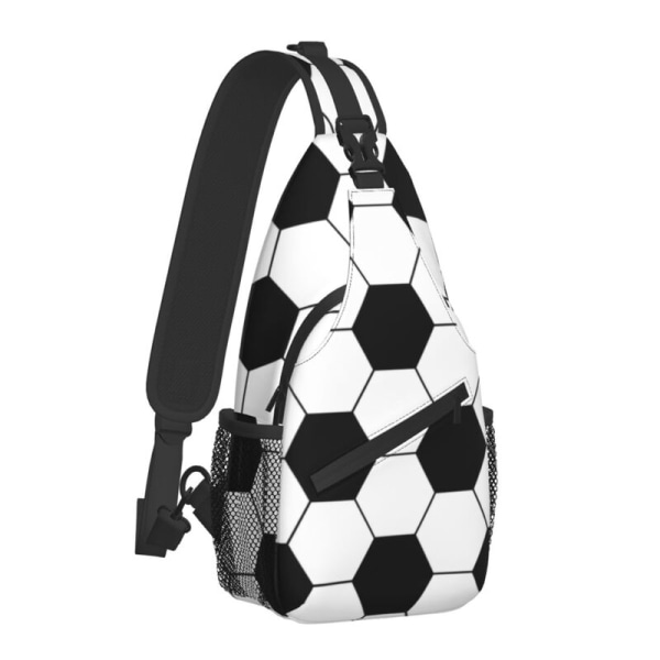 Casual Football Mönster Sexkantig Sling Bag Herr Chest Messenger Bag Ryggsäck