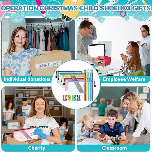 Operation Christmas Shoebox -lahjat lapsille, koulutarvikkeet