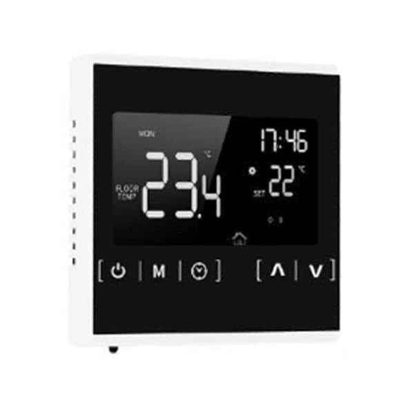 LCD Touchscreen Termostat Programmerbar Elektrisk Gulvvarmesystem Termoregulator AC 85-250V (hvit)
