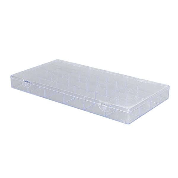 Smykkeskrin til negle 21 rum Gennemsigtig akryl negle rhinestone organizer æske til øreringe ringe halskæder perler