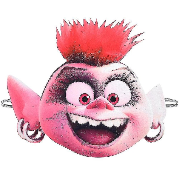 Halloween Jul Trolls Världsturné Rockdrottning Barn Party Cosplay Kostym 6-7 Years