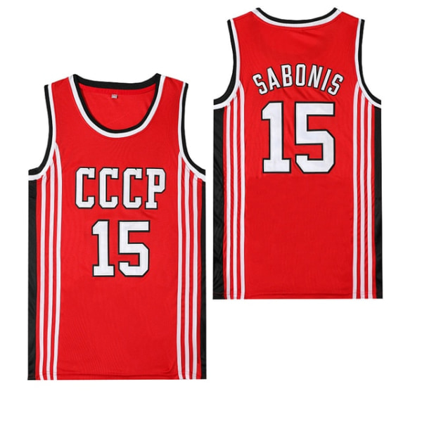 BG basket jersey broderi sömnad SABONIS #15 jersey L