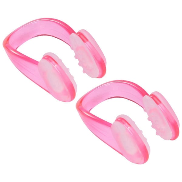 2 st Simning Näsklämma Nässkydd Simtillbehör för Vuxna (Rosa)