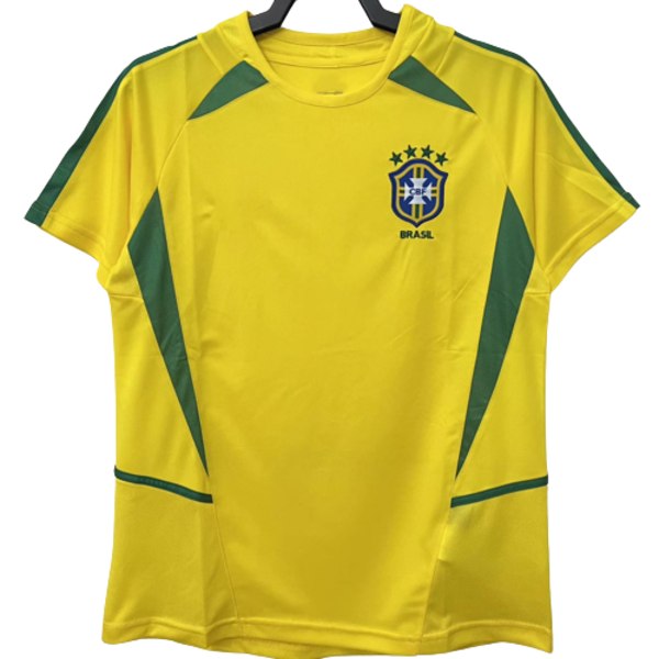 2002 Brasilien hemtröja träningsuniform kortärmad tröja T-shirt Cantona NO.7 S