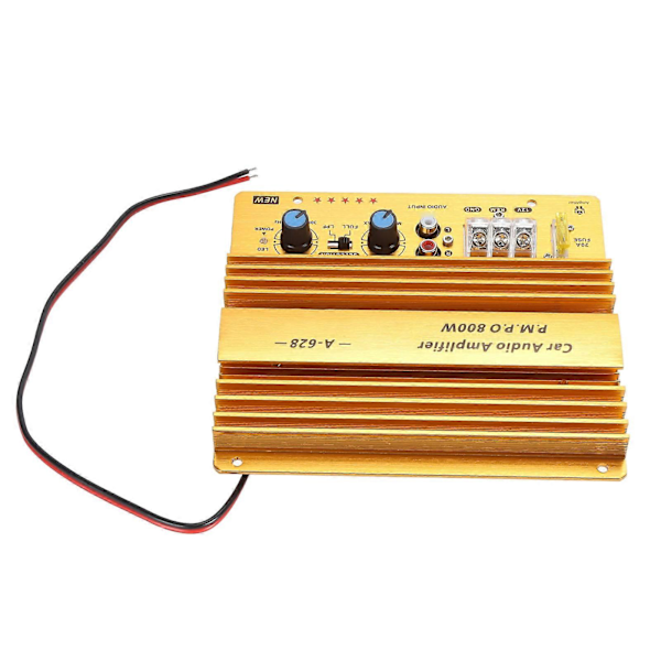 Bilförstärkarkort 800W Hög Effekt Aluminiumlegering Kraftfull Bas Subwooferkort för Bilhögtalare 12V