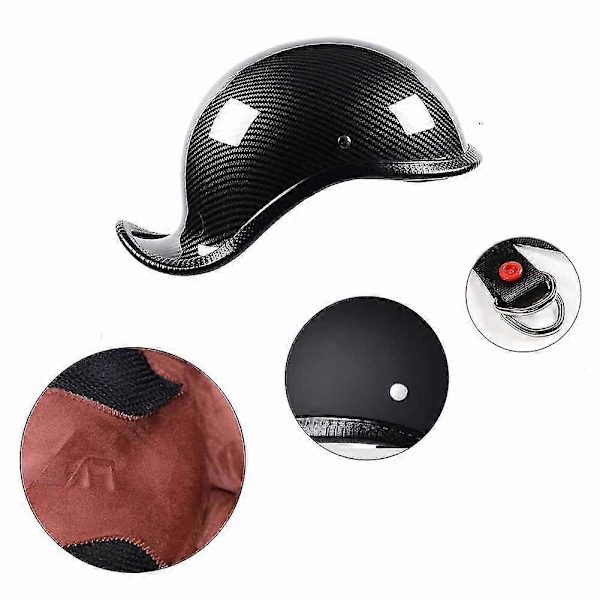 Cap Cycle Retro S Åben Scooterhjelm Til Cruiser Chopper Kvinder Mænd E Typ