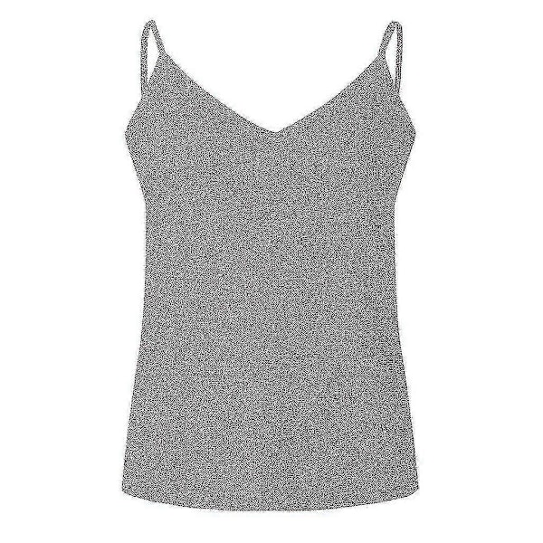 Naisten glitteri olkaimelliset topit seksikäs kimalle Cami Swing -liivi yökerhoon Pink M