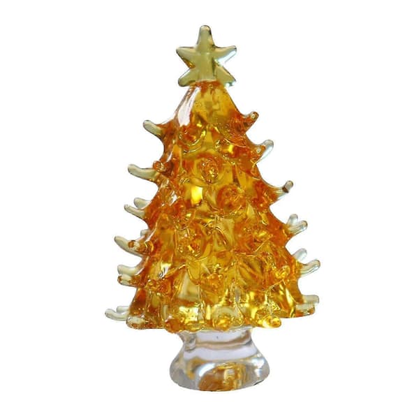 Julgransfigur i kristall, bordsdekoration, julklapp Yellow