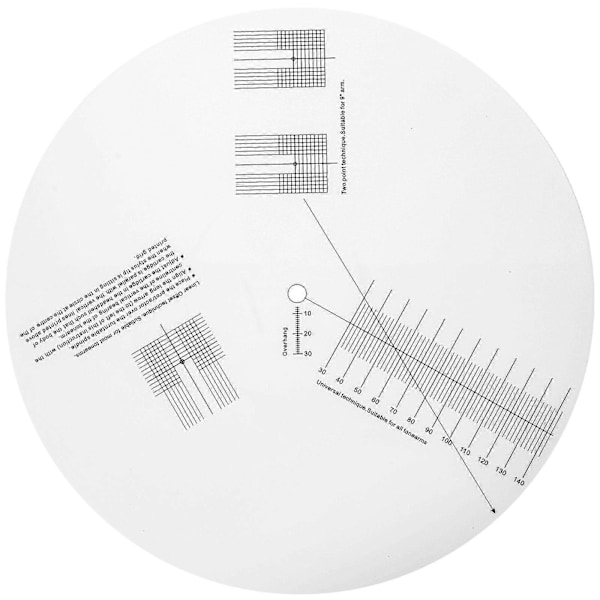 Profesjonell Anti-skli LP Vinyl Plate Pickup Kalibreringsplate Justeringsgradskive