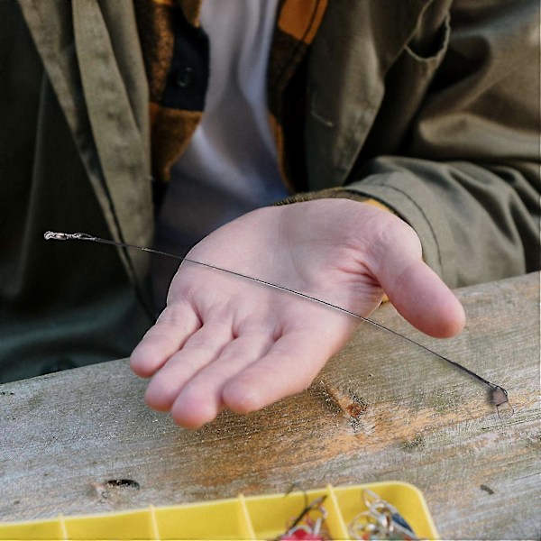 72 stk. Anti-bid Fiske Lure Wire Trace Leader Swivel Rustfrit Stål Rullende Swivels Til Spinding