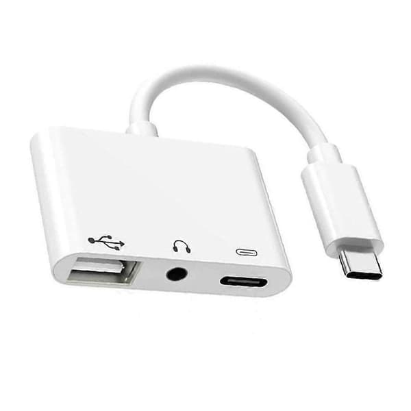 3-i-1 Typ-c Hörlursadapter Professionell Typ-c Adapter Laptop Telefonadapter