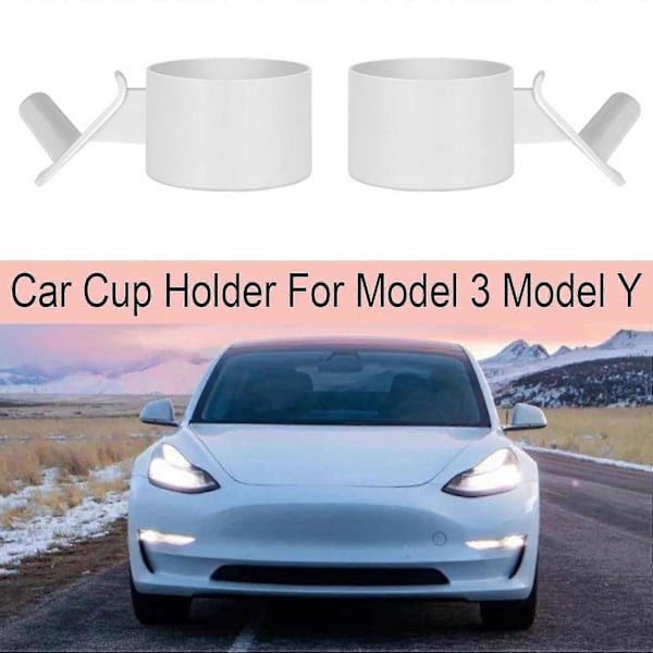 Oikean puolen auton mukiteline sisäoven kiinnityksellä juomille ja vesipulloille, sopii Model 3 ja Model Y -malleihin