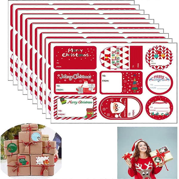 Julklappsetiketter, julklappsdekaler, julklappsnamnlappar