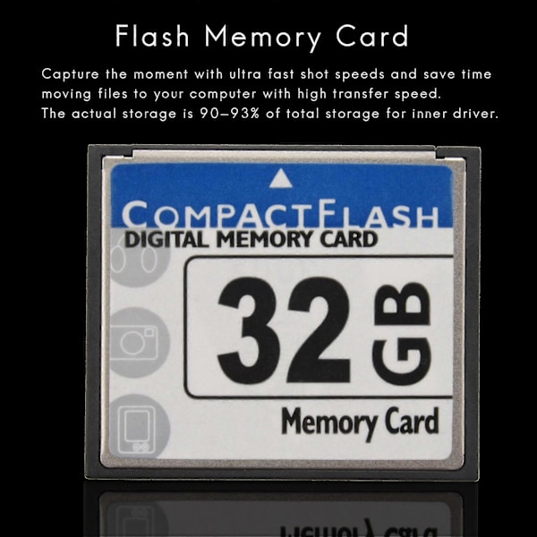32 GB Compact Flash-minnekort (hvit & blå)