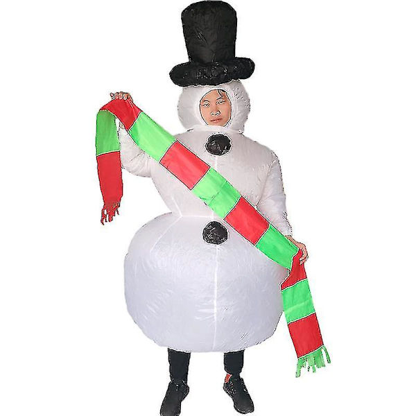 2023-jul Uppblåsbar Snögubbekostymdräkt För Vuxna Halloweenfest