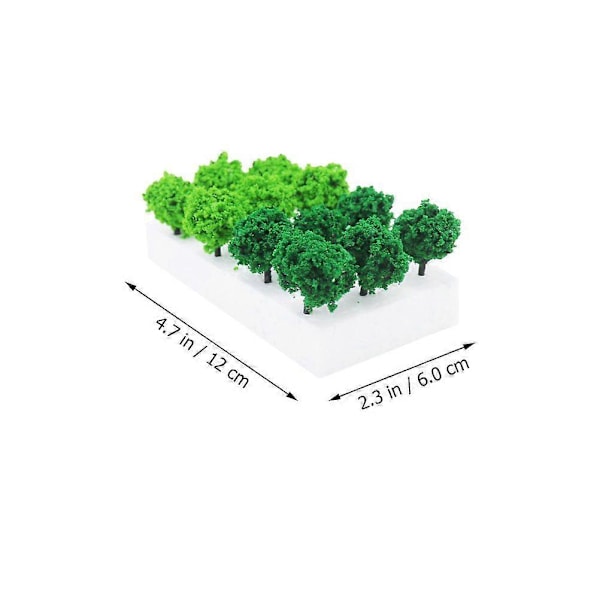 1 Låda Mini Buske Tofs Modell Miniatyr Buske Kluster Vegetation Sandbord Dekor