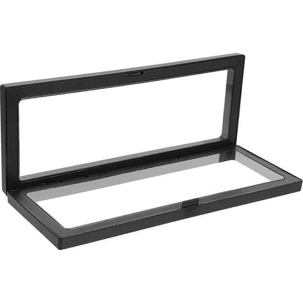 3D Flydende Ramme Skyggeboks Display Case Møntboks Smykke Display Show Case 23x9cm (Sort)