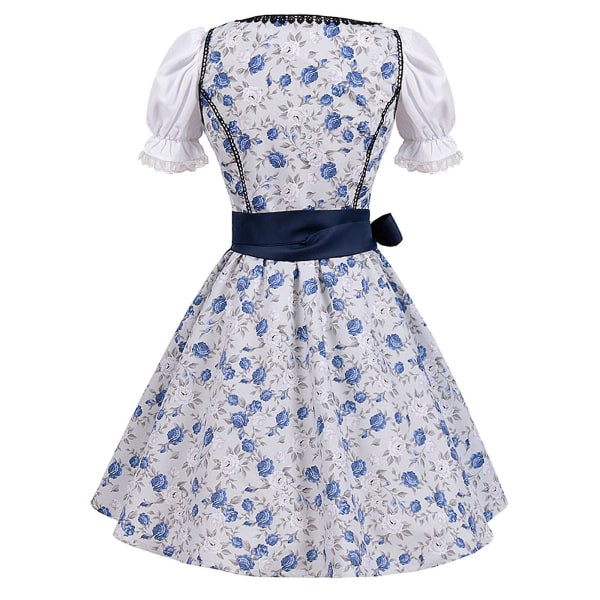 Snörklänning Oktoberfest med förkläde Festival Traditionella Bayerska Ölkostymer Tyska Dirndl Partyklänningar XXL