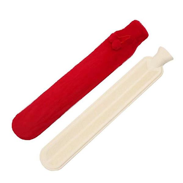 Varmtvannsflaske med trekk 1l for nakke og skulder, rygg, ben, midje Varm kropp Varmtvannsflaske Lang style 16