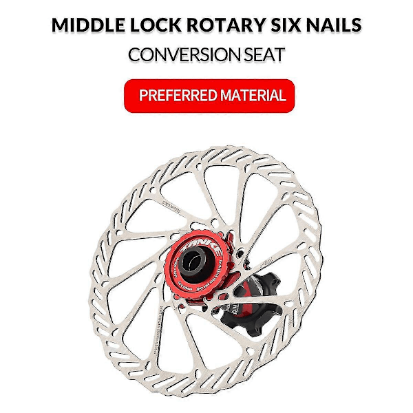 Cykel Nav Center Lock Til 6 Huls Adapter Nav Midterlås Konvertering 6 Bolt Rotor Skivebremse Tilbehør