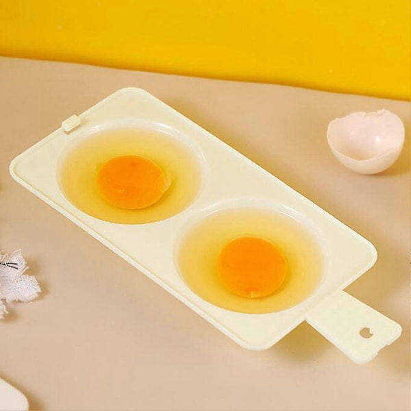 Äggkokare med 2 hålrum Kreativ Non-stick Lättviktig BPA-fri Äggpocherare Matlagningsaccessoarer