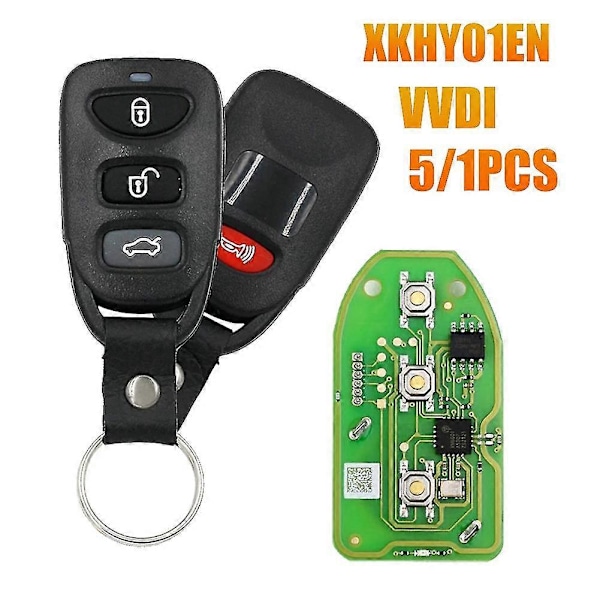 1st 4 Knappar Xkhy01en Trådlös Fjärrnyckel För 3+1 Knappar Vers Vvdi Nyckelverktyg