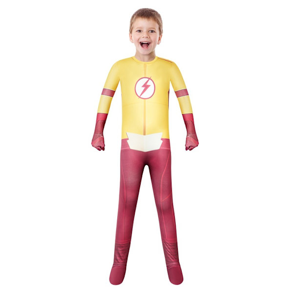 Flash barnkostym Halloween cosplay pojke film cos performance kostym barnlekskostym 120cm