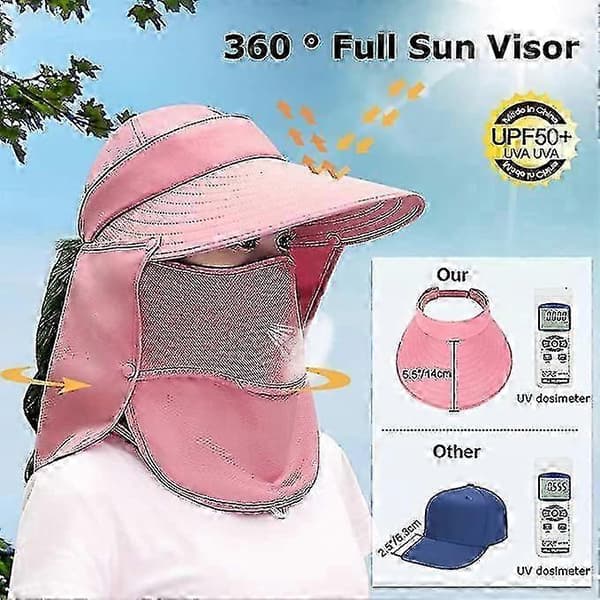 Solskjermhatter Dame Bredbrem Sommerhatt Golfhatter Sammenleggbar Solhatt