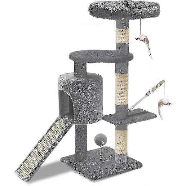 Kissatalo sisalkynsimatollla Grey XL