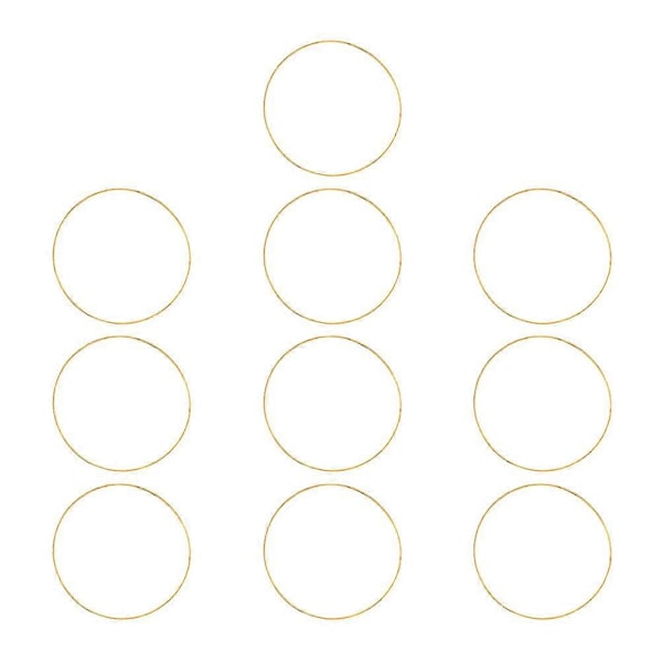 10 stk. Drømmefanger DIY Sirkler Runde Metallringer DIY Pyntetilbehør