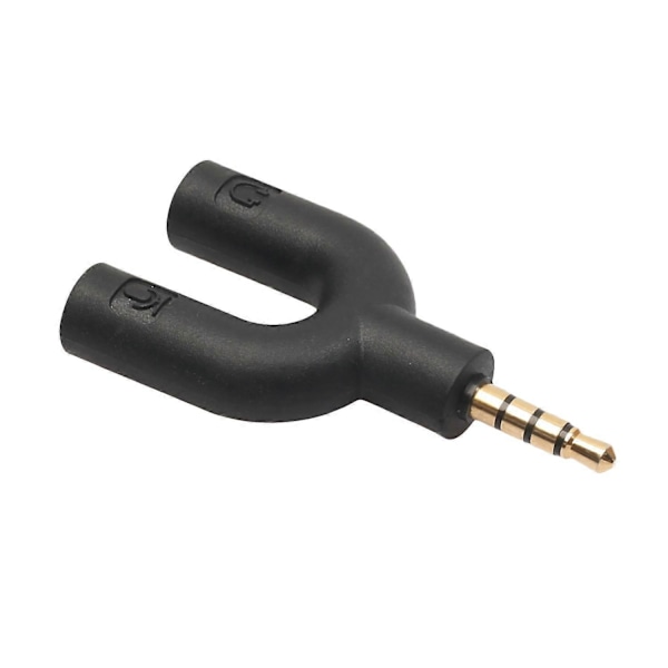 U-Type Adapter .5 mm Hodetelefonplugg Lydkabler Splitter Mikrofon 2 i 1 Svingbart Kobling for An