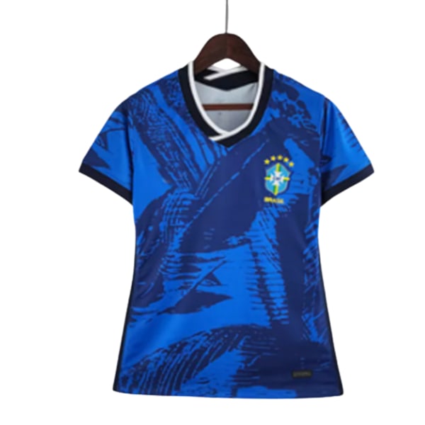 22-23 Brasilien specialutgåva blå, anpassad träningsdräkt för kvinnor kortärmad tröja T-shirt Beckham NO.7 L