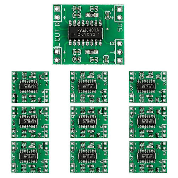 10 stk Pam8403 Modul Super Mini Digital Forsterkerkort 2 X 3w Klasse D Digital 2.5v Til 5v Strøm Am
