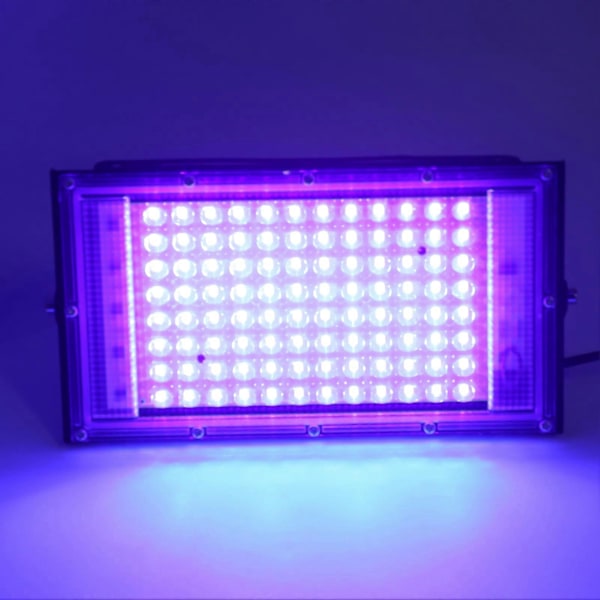 UV Flood Light LED Floodlight 395nm 100W Høj Effekt Fluorescerende Scene Lampe UV Hærdning Party Scene Blacklight til Fester