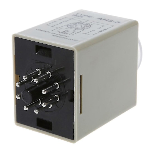 DC 12V 0-30 Sekunder 30s Elektrisk Forsinkelsestimer Tidsrelé DPDT 8p M/ Sokkel