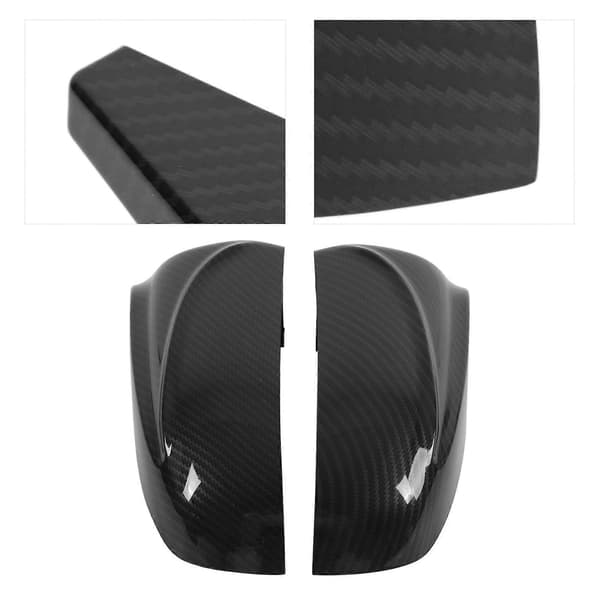 2 stk. Sidespeildeksler for bil, vanntett erstatning for E70 X5 2007?2013, karbonfiberstil