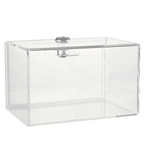 Transparent Donationsbox Förslagslåda med Lås Klagomål Brevlåda Donationsbox