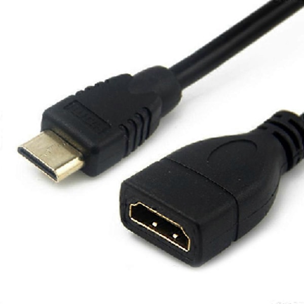 1.4V Mini Hög Klarhet 1080P HDMI-kompatibel Hona till Hane Adapter Konverteringskabel för Projektor