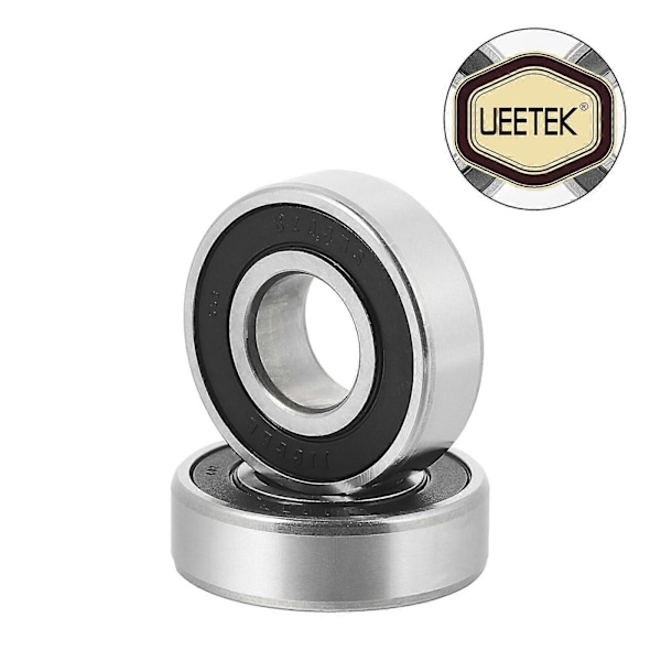 UEETEK 2 stk. dype spor kulelager 6203-2RS skjermede kulelager egnet for skateboardlager 3D-skriver RepRap hjul rulleskøyter