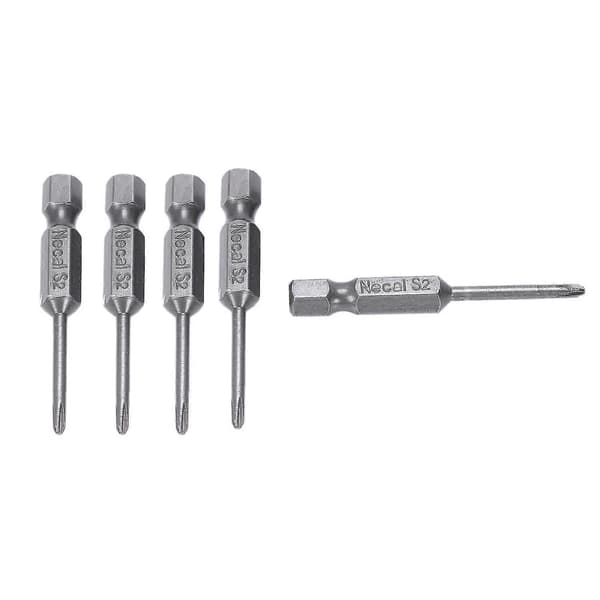 10 st 1/4\" Hex 50mm Längd 2.5mm Ph0 Magnetiska Skruvmejselbitar