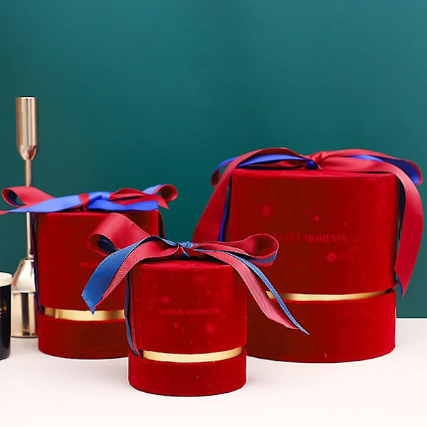 Cylindrisk Presentförpackning Elegant Design Flanell Praktisk Godisförpackning Bröllopsdekoration