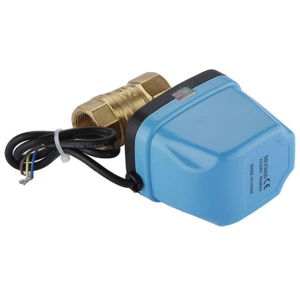 2x 2-veis Soneventil Toveis Ventil Motor Kuleventil Elektrisk Ventil Reverserende Kuleventil 220