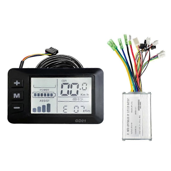 Ebike Til Jn 15a Firkantbølge Sm Med Lys Controller Gn01 Display Til 36v/48v 250w/350w Elektrisk M