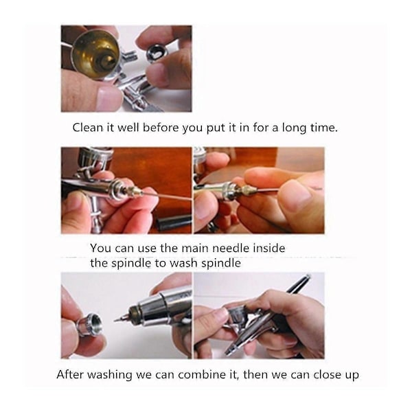 Airbrush Sæt Airbrush Kompressor Bærbar Airbrush med Mini Kompressor Sæt til Kunstværk Neglekunst Skønhed Kropskunst Design Maleri Model Maleri Kage D