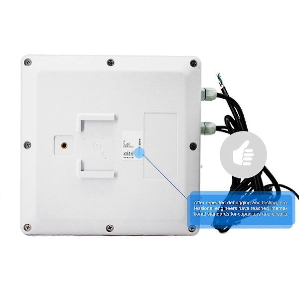 0-5m Uhf Rfid Læser Lang Rækkevidde I 30dbm Cirkulær Antenne Rs232/485 Wg26/34 /ip Til Køretøjsstyring