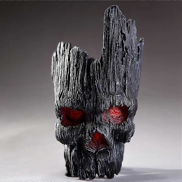 Kranie Plantekasser Gotisk Sort Kranie Blomsterpotter Beholder Hjem Fest Bar Ornamenter Dekorationer Gi