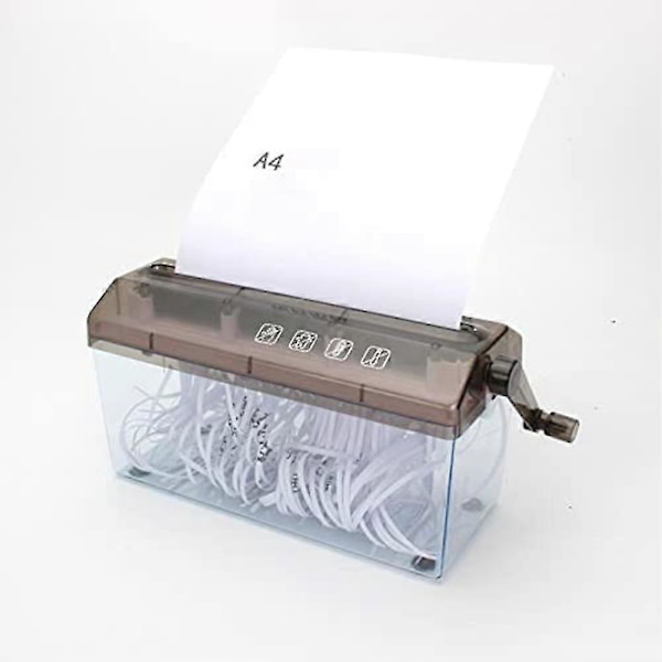 Käsin paperisilppuri, manuaalinen paperinleikkuukone A4 kotiin, minikokoinen kannettava manuaalinen paperisilppuri kotiin, Sc