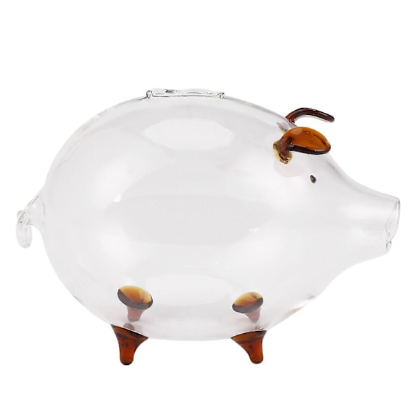 2x Gris Sparegris Pengebokser Myntsparebøsse Søt Transparent Glass Suvenir Bursdagsgave Til Barn