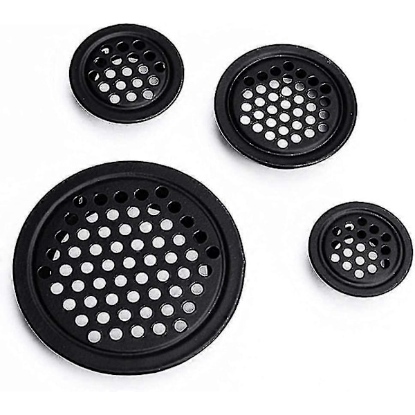 10 Stycken Runda Ventilationsgaller i Rostfritt Stål Rostfritt Ventilationsgaller Runda Ventilationsgaller i Rostfritt Stål 10 Stycken Svarta Ventiler